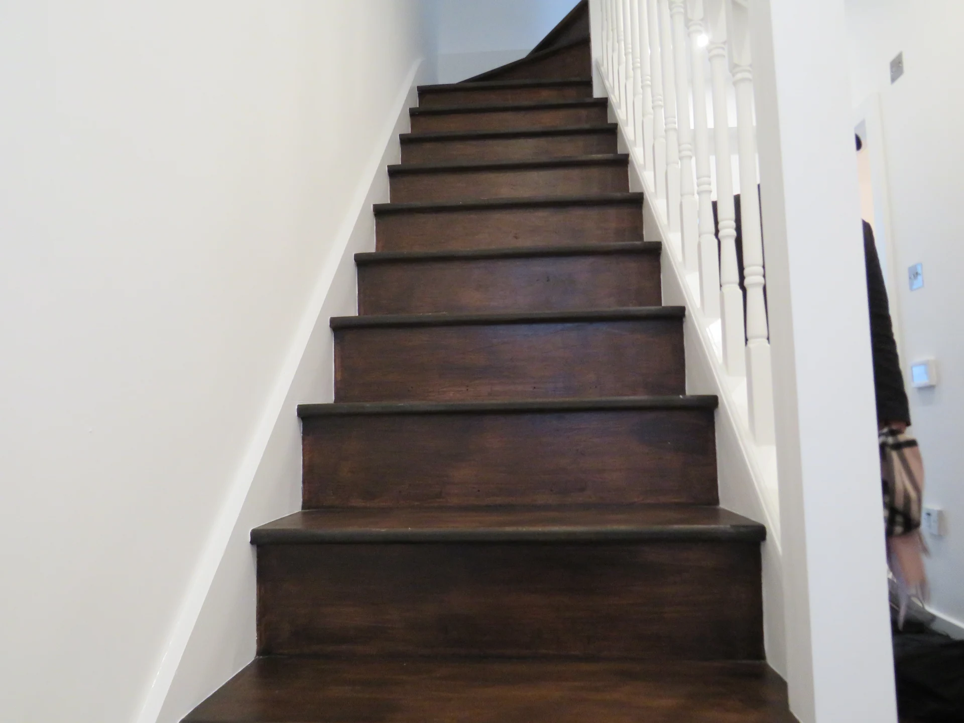 Timber staircase connecting the upper floor